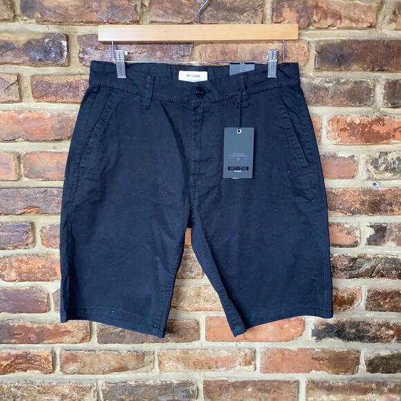New NWT Only & Sons Black Holm Chino shorts Men's Size 29 - Picture 1 of 7